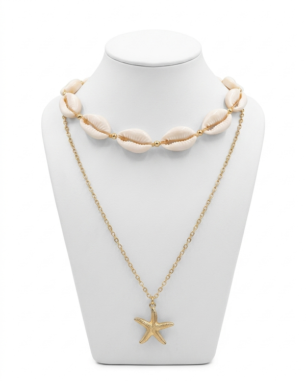 SET COLLAR CONCHAS x2