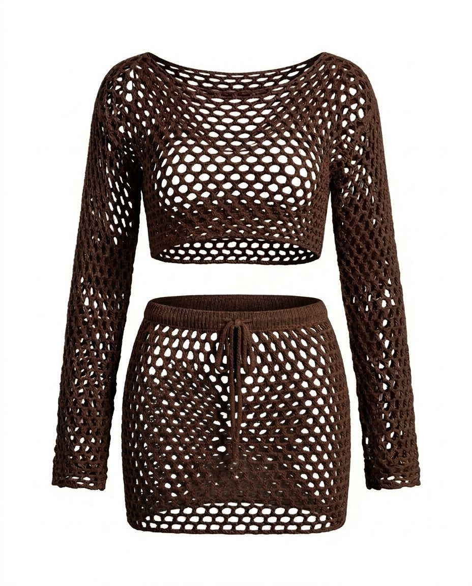 SET TEJIDO ISLAS COVER Y FALDA